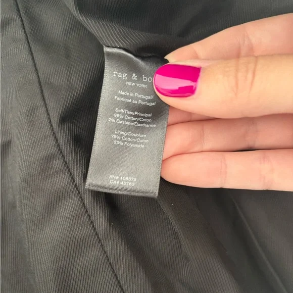 Rag & Bone Blazer Women’s Size 00 Velvet Print Lexi One Button Lined Career Glam - Picture 7 of 10